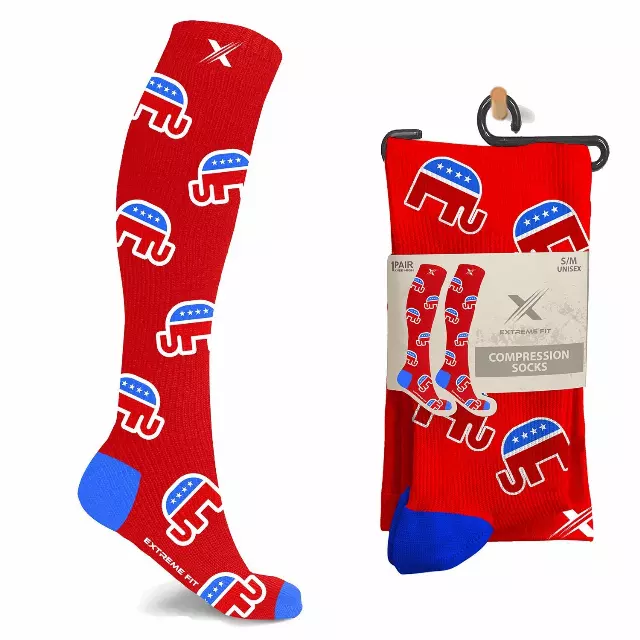 DEMOCRAT COMPRESSION SOCKS — Large/XL