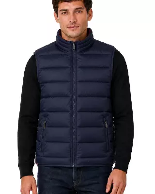 Men's Reversible Puffer Vest #V15 — Navy/Burgundy / S-M-L-XL-2XL
