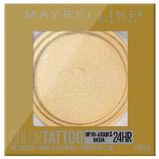 Maybelline New York Color Tattooup to 24Hr Longwear Waterproof Fade Crease Resistant Blendable Cream Eyeshadow Pots Makeup, Golden Girl, 0.14 oz
