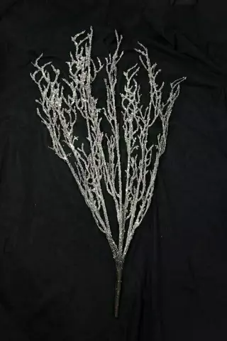 GAX2006WT – 26” Artificial Sparkle snow twig bush x 5 (each) Min 6 pcs- Case Pk 24
