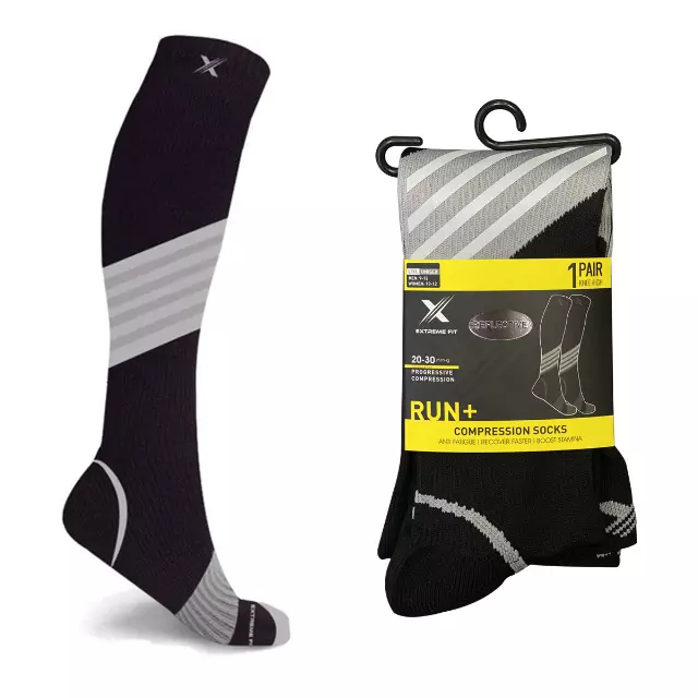 Reflective Knee High Compression Socks — Large/XL · SKU EF-POWCS-L
