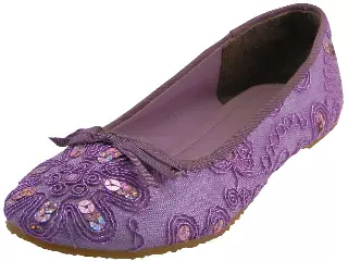 S9100L - Women's "Easy USA" Sequin Ballet Flat Shoes — Purple (S9100L-PURPLE) / 5-10 Assorted