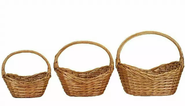 MS1758 – S/3 10”-12”-14” oval cinnamon basket w/Liner-“sets” Min 2 Sets – Case pk 8 sets