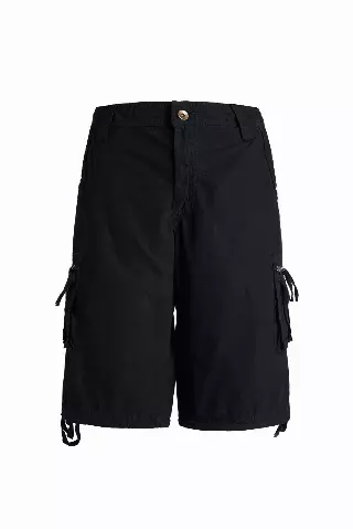 Men's Twil 8 Pocket 100% Cotton Cargo Short- Style #MP413- $10.90/Unit — 30-38 (WHOLESALE ONLY) / Black