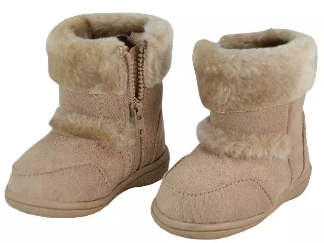 S4430G - Youth's "Easy USA" Winter Boots with Faux Fur — Beige (S4430G-Beige) / 12-4 Assorted