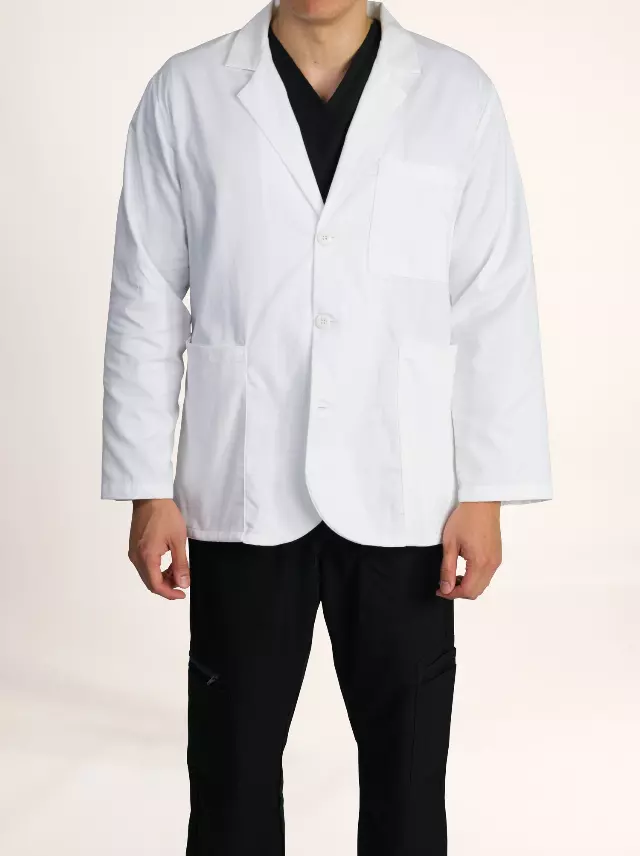Unisex 31" Length Multi Pocket Consultation Student Lab Coat — L