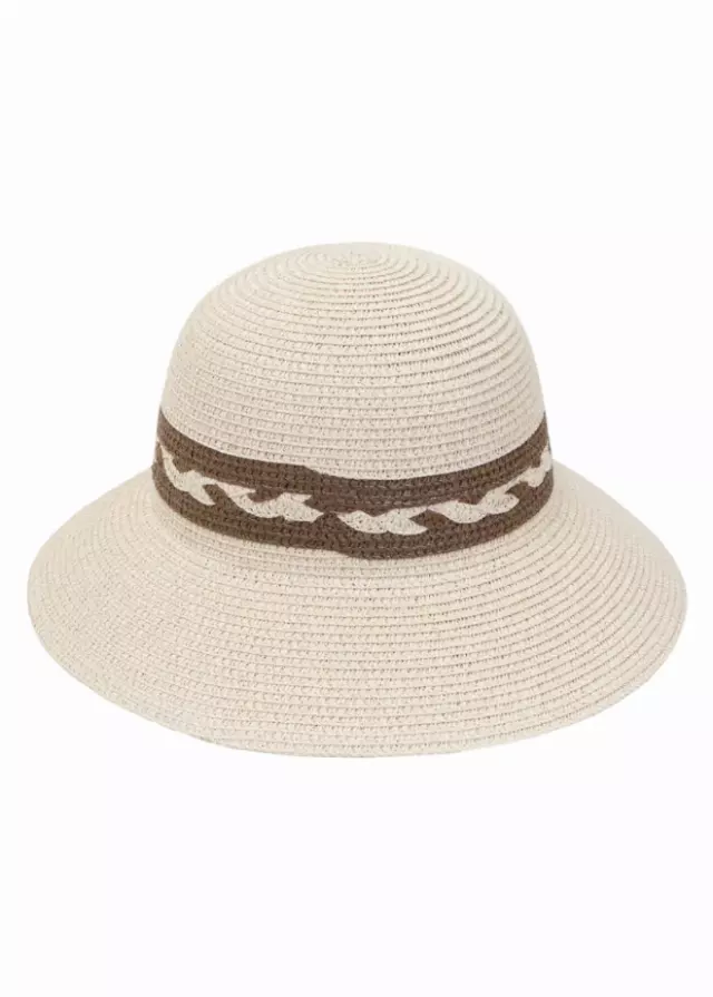 Max Studio Braided Straw Bucket Sun Hat — NATURAL