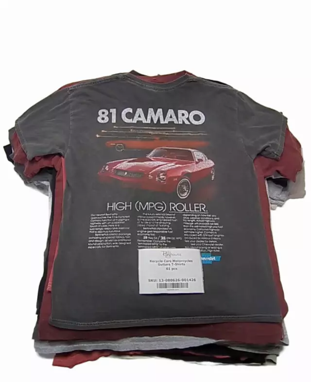 Recycle Cars Motorcycles Guitars T-Shirts 61 pcs
