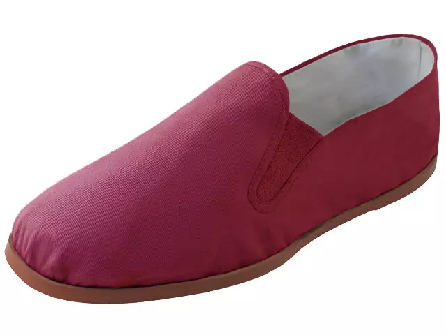 T2-116-M - Wholesale Men's Slip on Twin Gore Cotton Upper with Rubber Out Sole Kung Fu Shoes — Maroon (T2-116-M) / 38