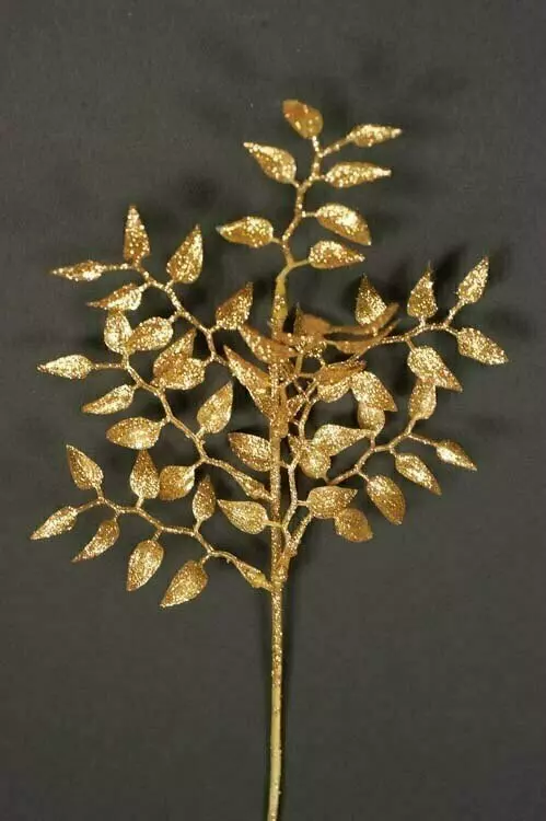 PPX5002GOLD – 11.5” Glitter Ruscus spray “dz”- MIN 6 DZ- CASE PACK 192 DZ