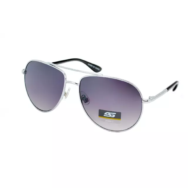 Classic Aviator Sunglasses with Gradient Lenses and Metal Temple Detailing SS8107