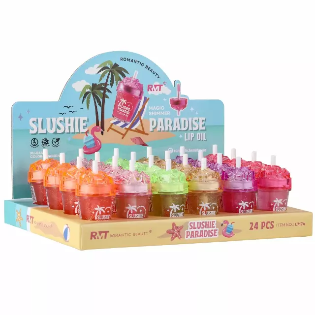 Romantic Beauty Slushie Paradise Lip Oil - Wholesale Display 24 Units (L7174)