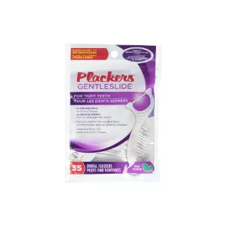 Plackers Gentleslide Dental Flossers, Cool Mint, 35 Count