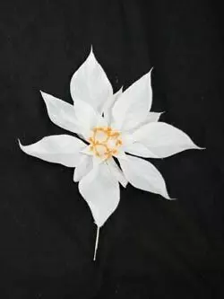 PLX2001WT – 10” Plastic Poinsettia pick (100 ct) Min 1 Box – Case Pk 6 Boxes