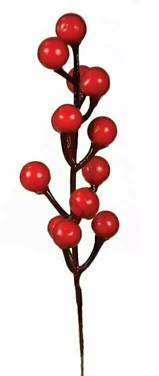 PPX5027Red – 9” Berry Cluster on pick – Min 1 DZ – Case pk 72