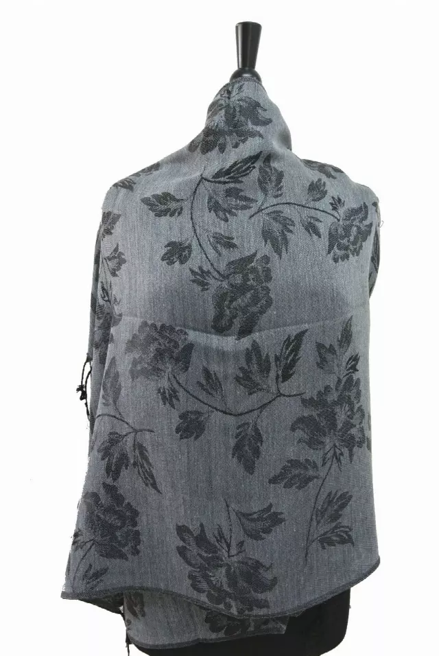 E045 Pattern Pashmina — grey
