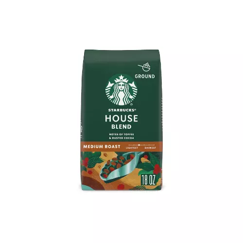 Starbucks House Blend Ground Coffee, Medium Roast, 18oz - 100% Arabica