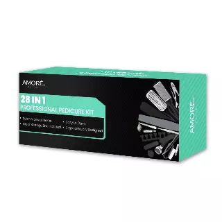 28 IN 1 PROFESSIONAL PEDICURE KIT — Black
