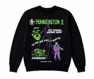 FRANKENSTEIN HORROR SHOW CREWNECK BLACK