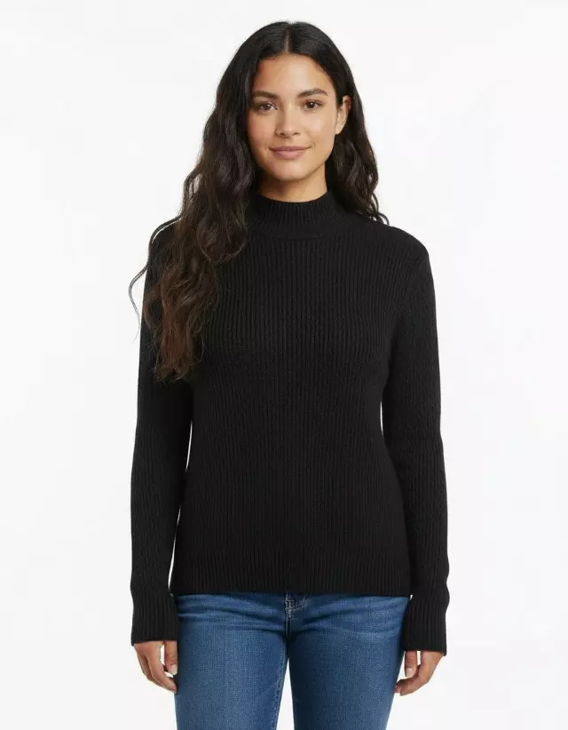 Textured Sweater #04 — Black / S/M-L/XL