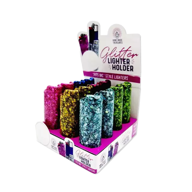Glitter Lighter Case - 12 Pieces Per Retail Ready Display 25375