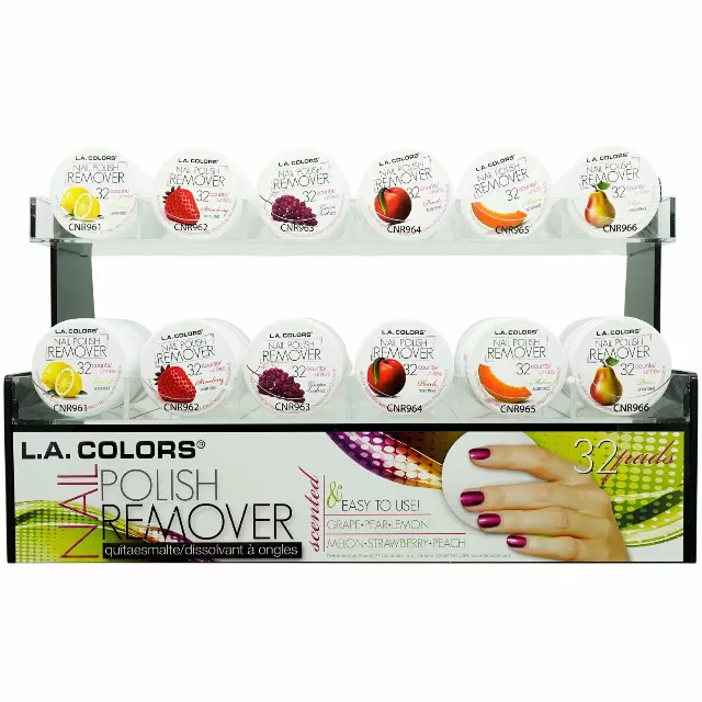 L.A. Colors Nail Polish Remover - Wholesale Display 72 Units (CAD15)