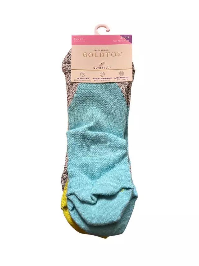 #6-GT-1714800 ‘Gold Toe’ Women’s Performance UltraTEC Tab No Show(shoe size 6-9) – $1.50 Per 3 Pair Pack (20 Packs)