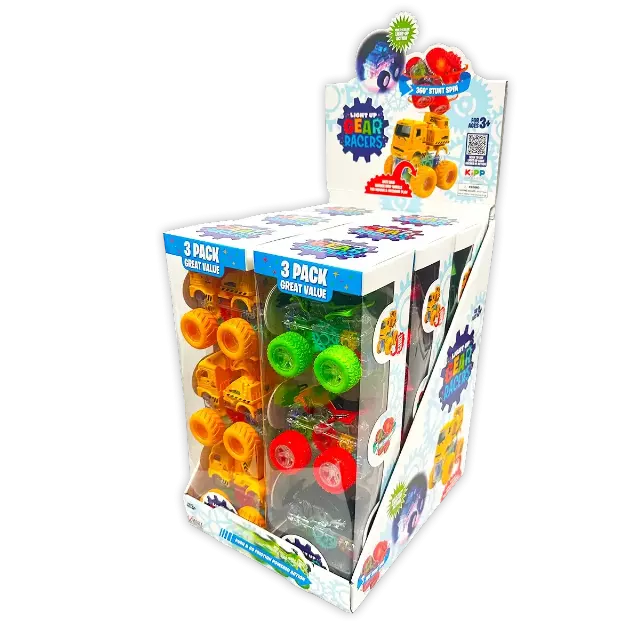 Friction Toy Car Light-Up 3 Pack Set - 6 Pieces Per Retail Ready Display 24453