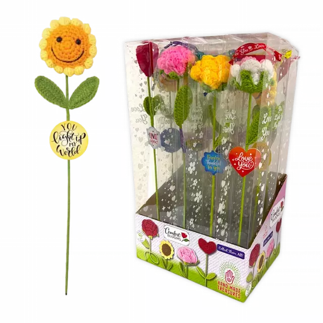 Emotional Support Crochet Comfort Blooms - 12 Pieces Per Retail Ready Display 26610