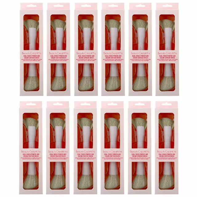 Beauty Creations Dual Enden Powder And Cream Contour Brush - Wholesale 12 Units (TJ-BS1)