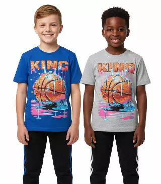 S1OPE King Basketball Drip Screen Top w Jogger Pant - 6244604