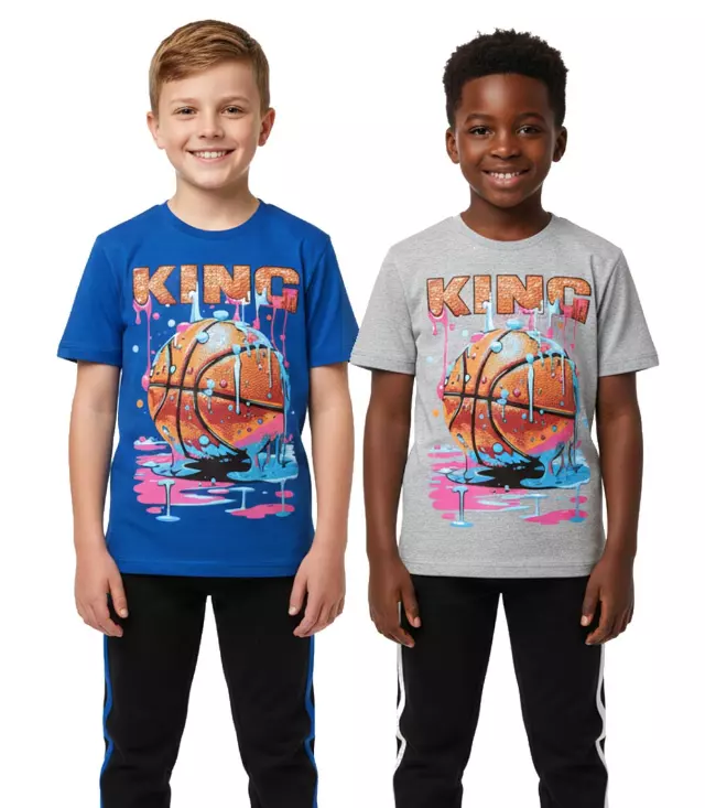 S1OPE King Basketball Drip Screen Top w Jogger Pant - 6244604