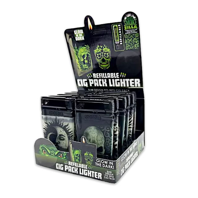GID Cigarette Pack Thin Lighter - 12 Pieces Per Retail Ready Display 25284