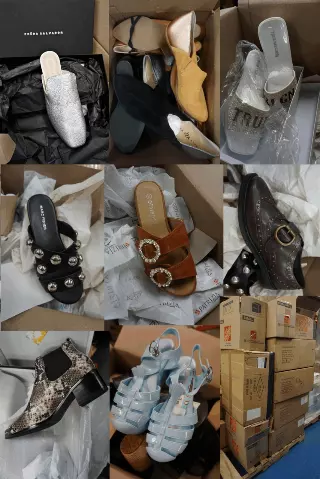 Wholesale Lot Of 217 Pairs Of Brand Name Women’s Shoes – Guess, Marc Fisher, Vince Camuto, UGG, Kate Perry, And More – Original Retail Prices To Over $100 Per Pair – Your Price Is Only $10 Per Pair – Manifest Available