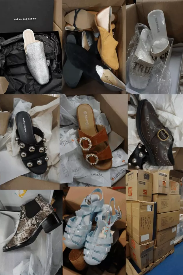 Wholesale Lot Of 217 Pairs Of Brand Name Women’s Shoes – Guess, Marc Fisher, Vince Camuto, UGG, Kate Perry, And More – Original Retail Prices To Over $100 Per Pair – Your Price Is Only $10 Per Pair – Manifest Available