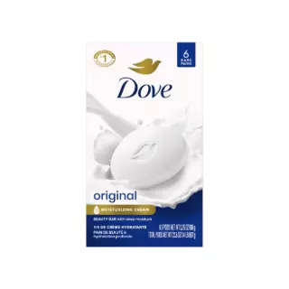 Dove White Original Deep Moisture Beauty Bar 3.75oz 6 Count – Case Pack 12