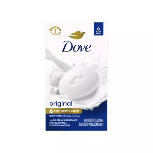 Dove White Original Deep Moisture Beauty Bar 3.75oz 6 Count – Case Pack 12