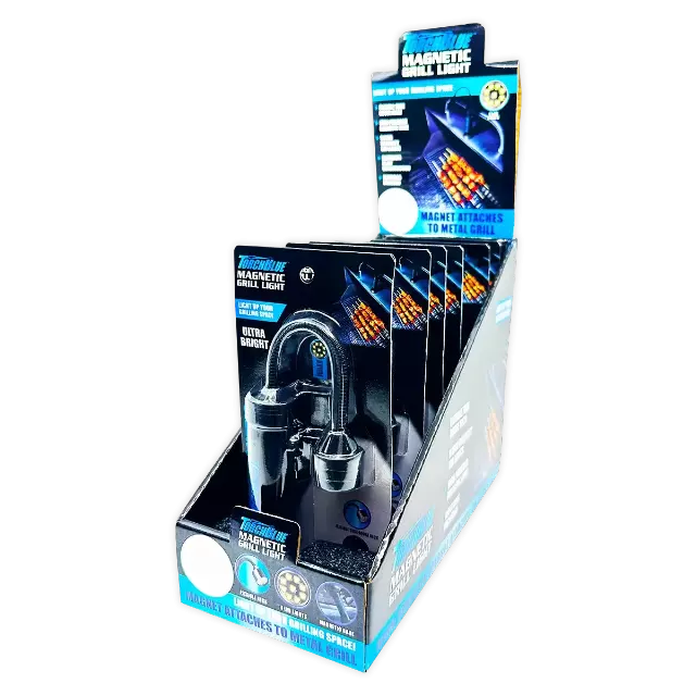 Grill LED Flashlight Matte Finish with Magnetic Stand - 6 Pieces Per Retail Ready Display 24969