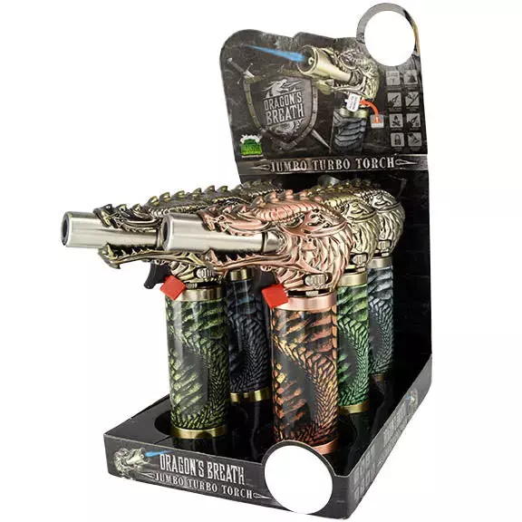 Dragon Jumbo Torch Lighter - 6 Pieces Per Retail Ready Display 23667
