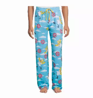 THE SIMPSONS HOMER DONUTS PAJAMA PANT TURQUOISE