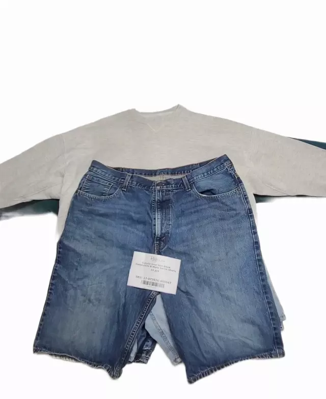 Recycle Over Size Blank Sweatshirts & Mens Denim Shorts 16 pcs