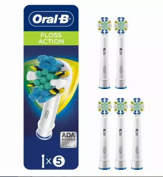 Oral-B FlossAction Electric Toothbrush Replacement Brush Heads Refills, 5 Count