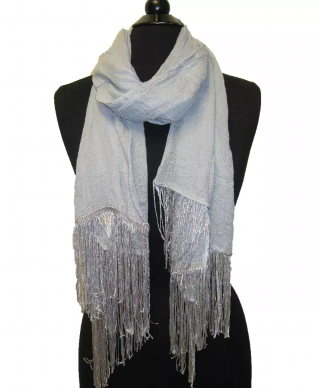 JC317 Tassel Spring Scarf — Grey