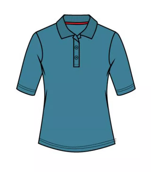 Ladies 3/4 Sleeve Performance Polo Teal - 9372009