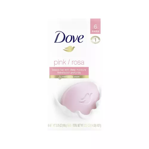 Dove Pink Rosa Beauty Bar 3.75oz 6 Count – Case Pack 12