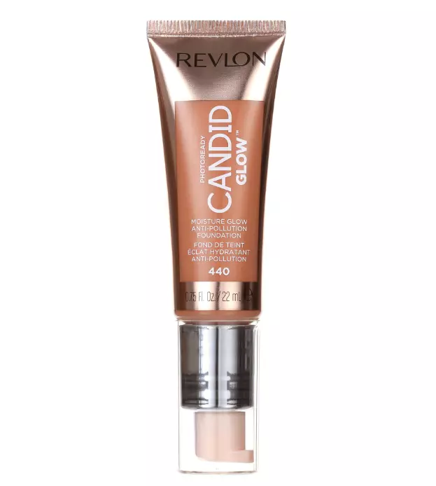 Revlon PhotoReady Candid Glow Moisture Glow Anti-Pollution Foundation, 440 Caramel, 0.75 fl oz