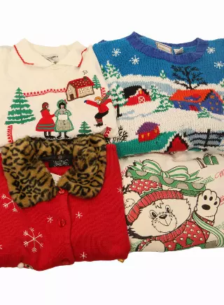 Vintage & Modern Christmas Holiday Sweatshirt, Tee & Sweaters Box of 50 lbs
