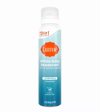 Lume Whole Body Deodorant for Women, Spray Deodorant, Aluminum Free, Unscented, 3.6 oz