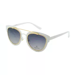 Retro Cat-Eye Aviator Sunglasses with Gold Brow Bar and Gradient Lenses TD1521