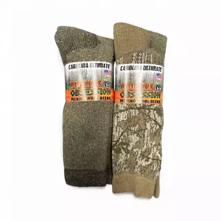 Wholesale Lot Of 30 “Carolina Obsession” Merino Wool Boot Socks (2 Pair Packs, Assorted Colors) Each $4.74